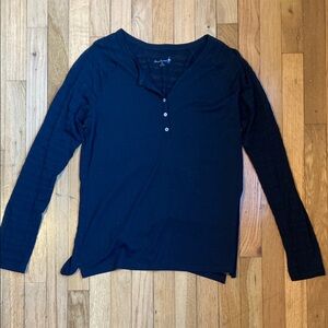 Smartwool Women's Black Henley Long Sleeve Blouse